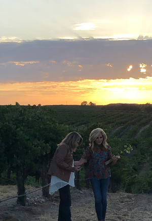Cindy and Beth praying.