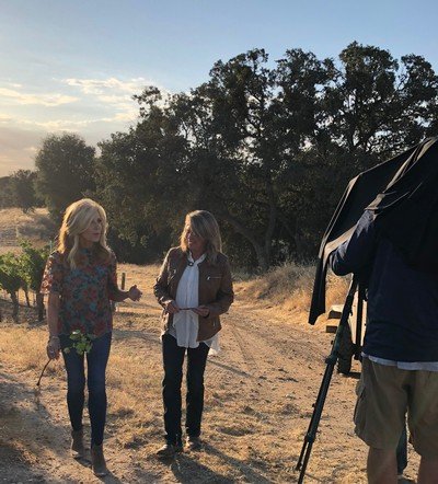 Cindy and Beth Moore filming for Chasing Vines.