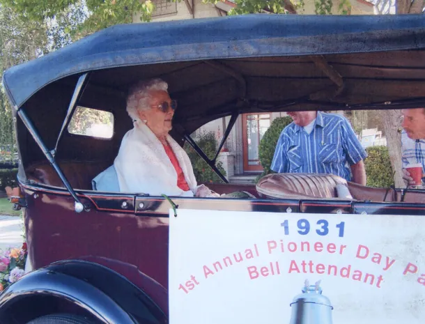 Hazel Ernst Steinbeck in Annual Pioneer Day Parade.