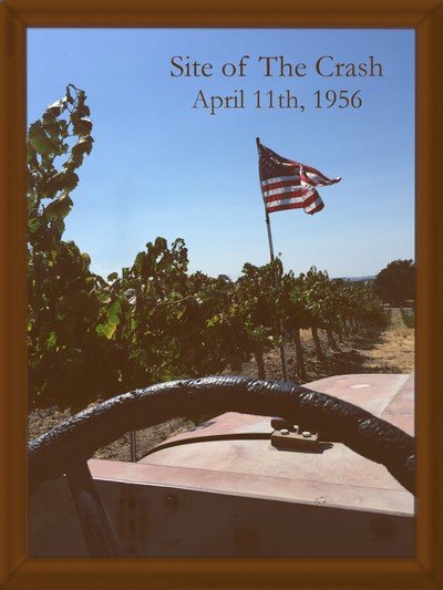 American flag posted at The Crash site