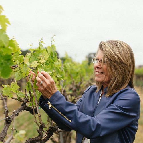 Portrait of Cindy Steinbeck in the vineyard